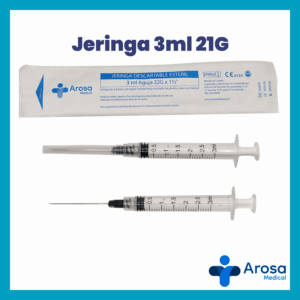 Jeringa desechable luer lock.