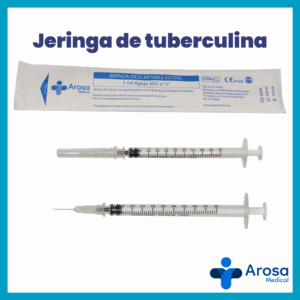 Jeringa desechable tuberculina, de 1 CC con aguja 30G x 1/2