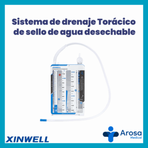 Sistema de drenaje Torácico de sello de agua desechable