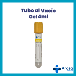 Tubo para extracción de sangre al vacío con gel separador