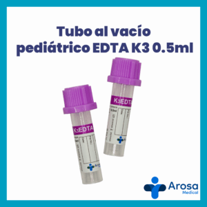 Microtubo de plástico para extracción de sangre con anticoagulante EDTA K3