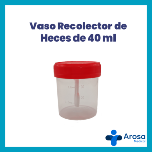 Vaso recolector de heces