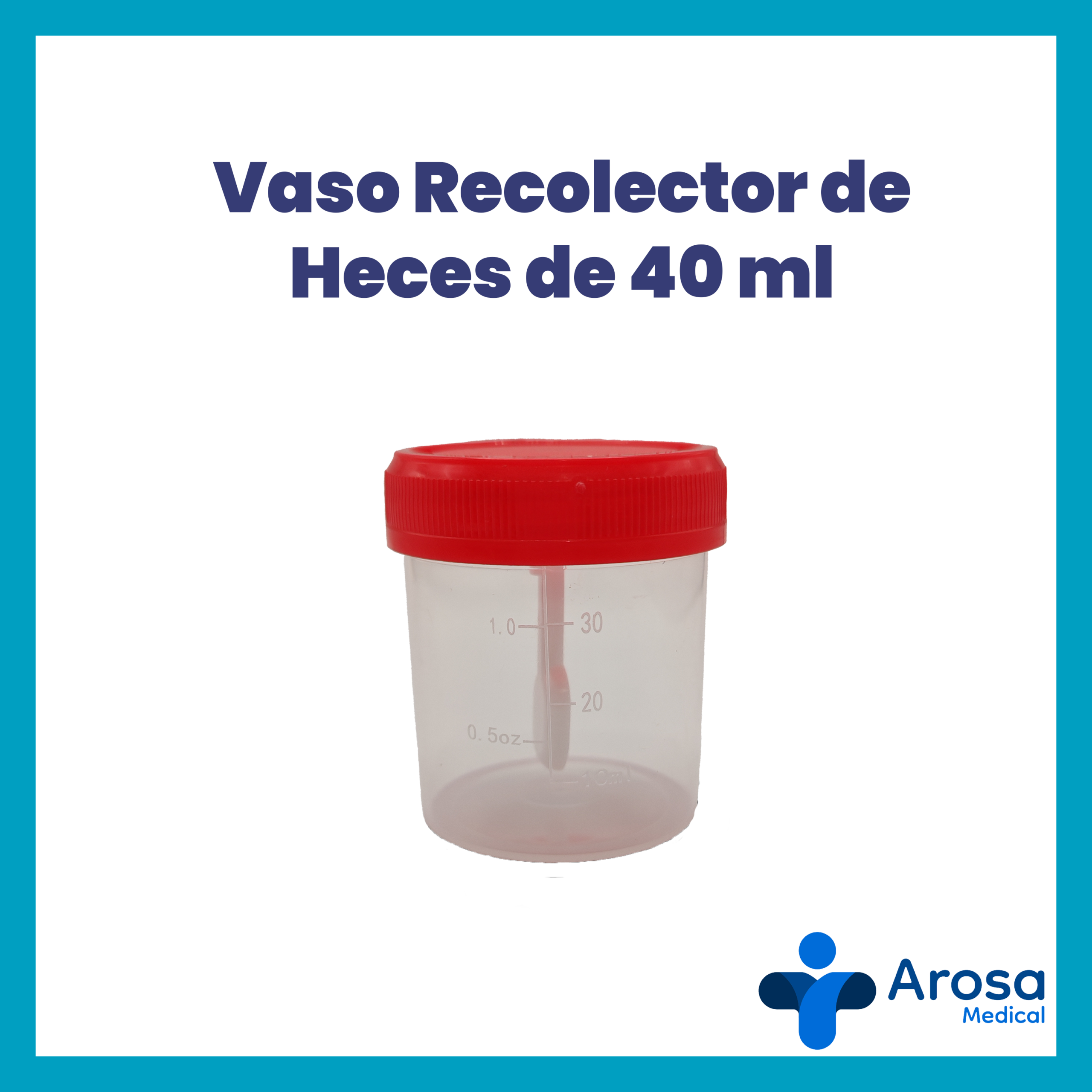 Vaso recolector de heces