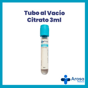 Tubo para extracción de sangre al vacío citrato de sodio